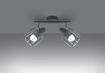 BELUCI 2 plafond vit + 2x LED-lampa E14 3000K varm 7,5W 620lm