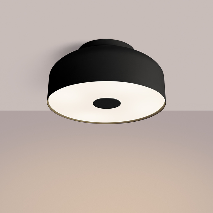 Plafond OMIQ svart + 4X LED-lampa E27 4000K Kall 7,5W 690lm