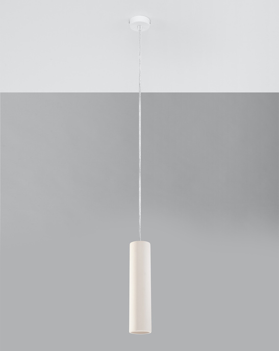 NANCY keramisk taklampa vit + 1x LED-lampa GU-10 4000K Cold 7W 630lm