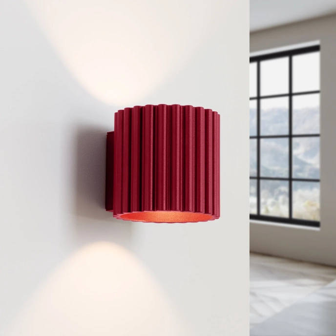 Vägglampa AURA burgundy G9