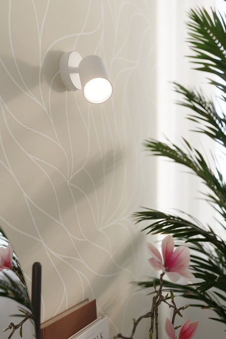 Vägglampa LEMMI 1 vit + 1x LED-lampa GU-10 3000K varm 7W 510lm