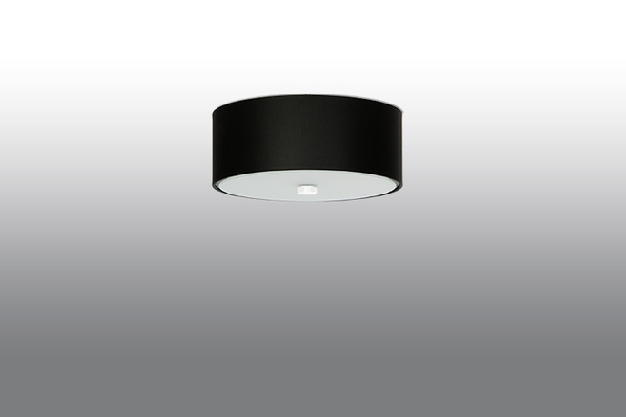 Plafond SKALA 30 svart + 3x LED-lampa E27 4000K Kall 7,5W 650lm