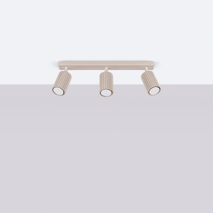 Taklampa KARBON 3L taupe