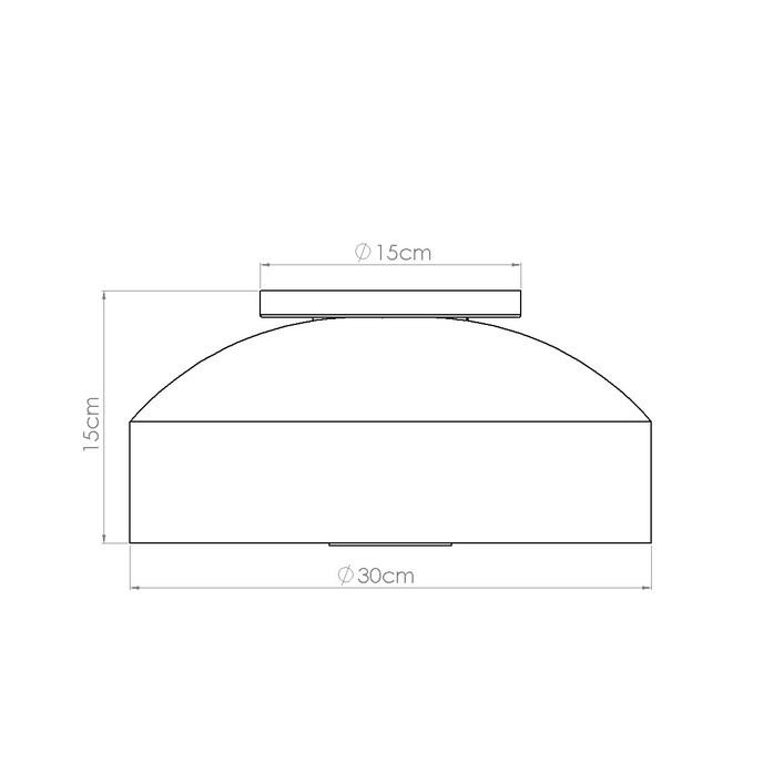 Plafond OMIQ vit + 4X LED-lampa E27 3000K varm 7,5W 620lm