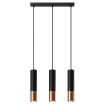 Pendel lampa LOOPEZ 3L svart/koppar
