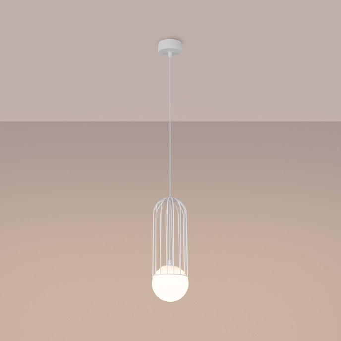 BRINA 1 taklampa vit + 1x LED-lampa G9 3000K varm 4,5W 450lm