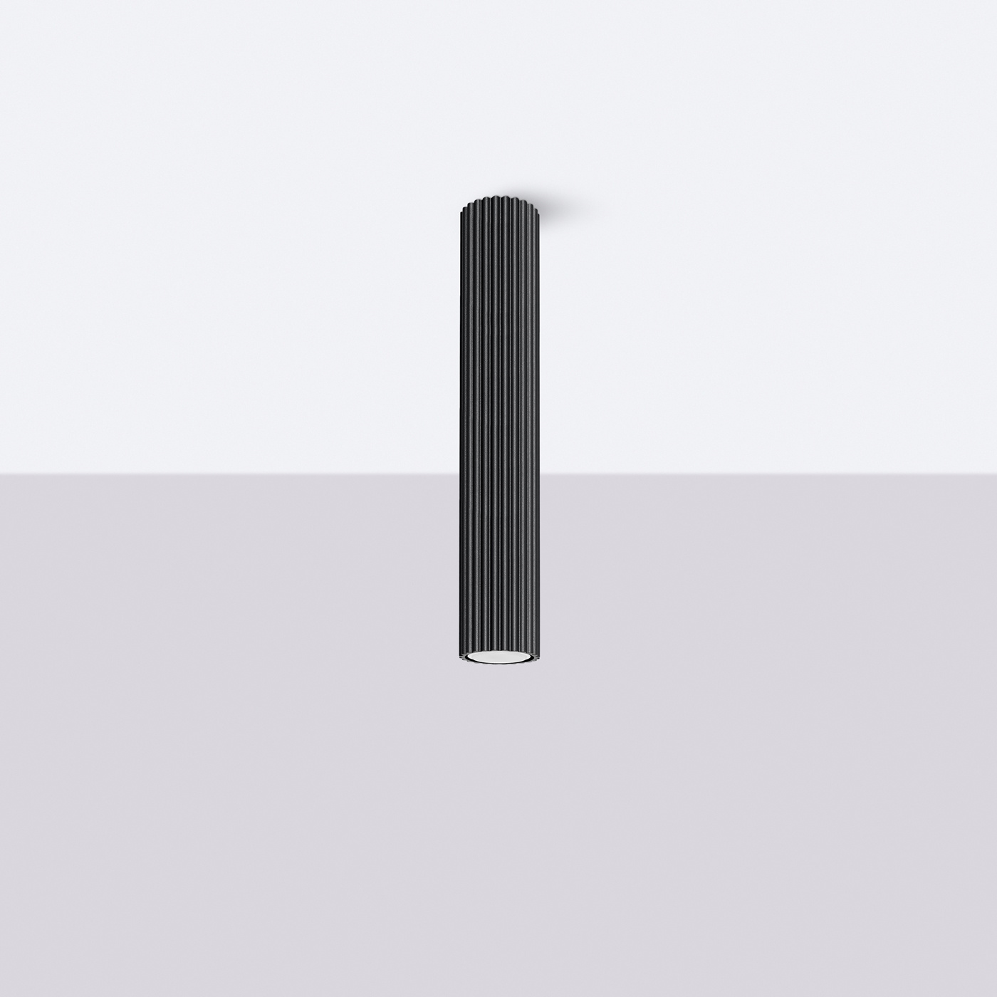 Plafond KARBON 40 svart + 1x LED-lampa GU-10 4000K Kall 7W 530lm