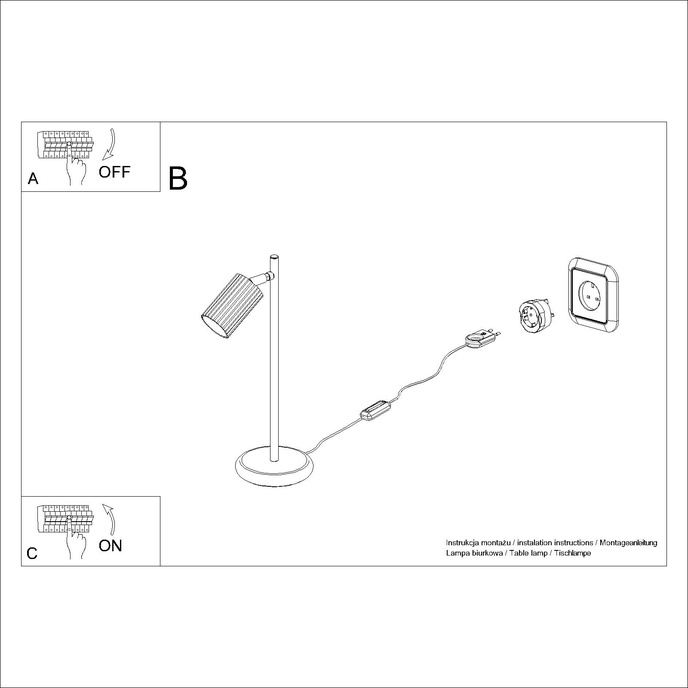 Bordslampa KARBON taupe