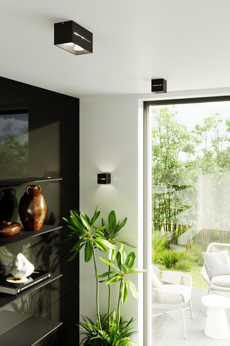 Plafond LOBO MAXI svart + 2x LED-lampa G9 3000K varm 4,5W 510lm