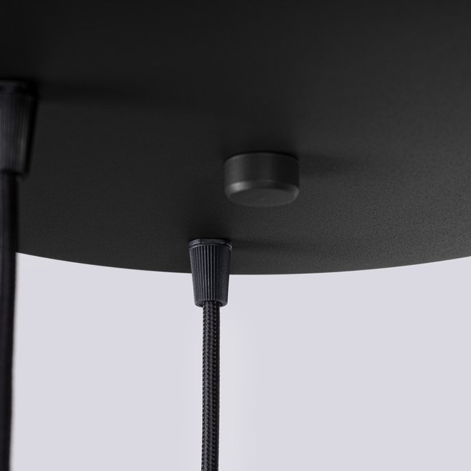 HALO 3P taklampa svart + 3X LED-lampa G9 3000K varm 4,5W 450lm