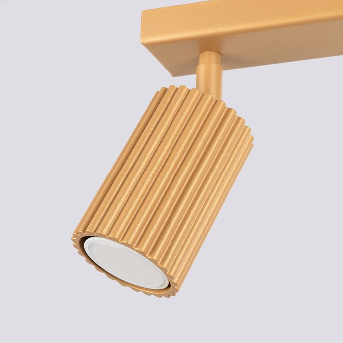 Plafond KARBON 2 guld + 2x LED-lampa GU-10 3000K varm 7W 510lm