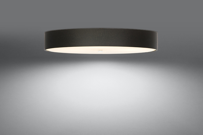 Plafond SKALA 90 svart + 6x LED-lampa E27 4000K Kall 7,5W 650lm