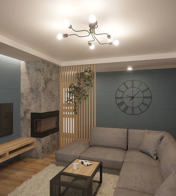 Ljuskrona VECTOR 6 svart + 6x LED-lampa E27 4000K Kall 7,5W 650lm