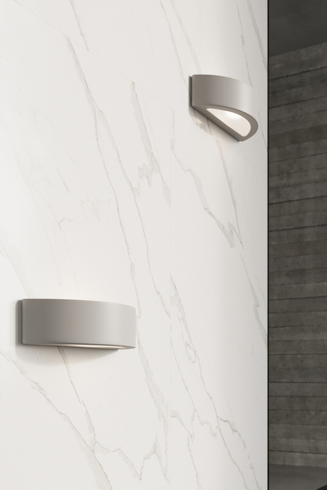 Keramisk vägglampa ATENA grå + 1x LED-lampa E27 3000K varm 7,5W 620lm