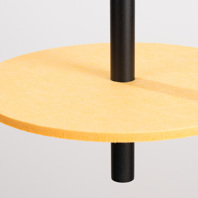 Pendellampa FELTRO 1 svart/gul