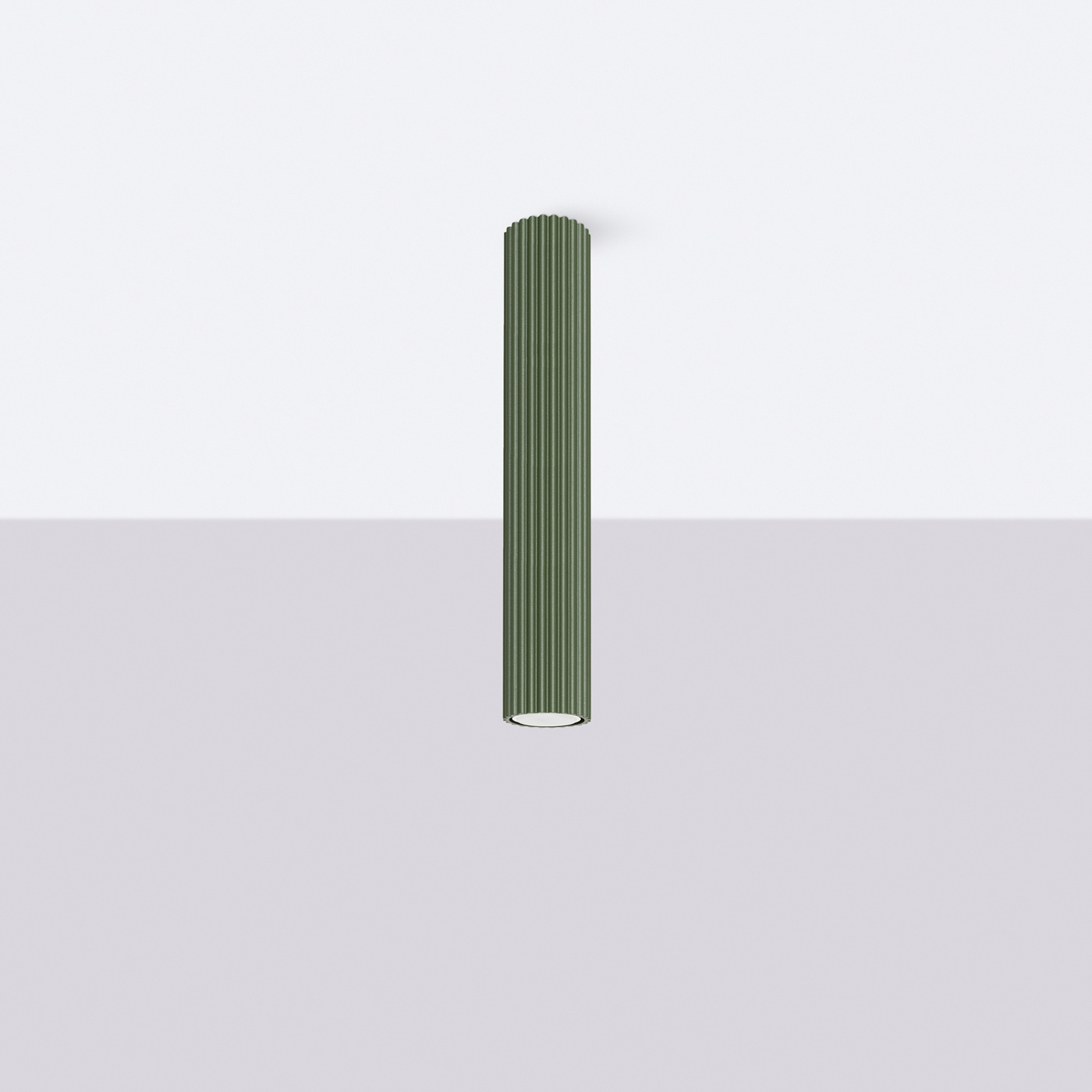 Plafond KARBON 40 olivgrön + 1x LED-lampa GU-10 4000K Kall 7W 530lm