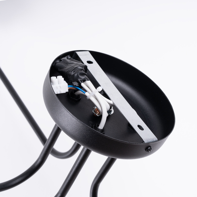 Ljuskrona VECTOR 4 svart + 4X LED-lampa E27 3000K 7W 760lm