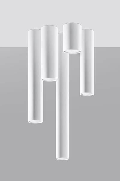 Plafond LAGOS 10 vit +1x LED-lampa GU-10 4000K kall 7W 630lm