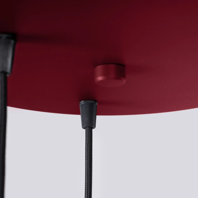 Pendellampa HALO 3P vinröd