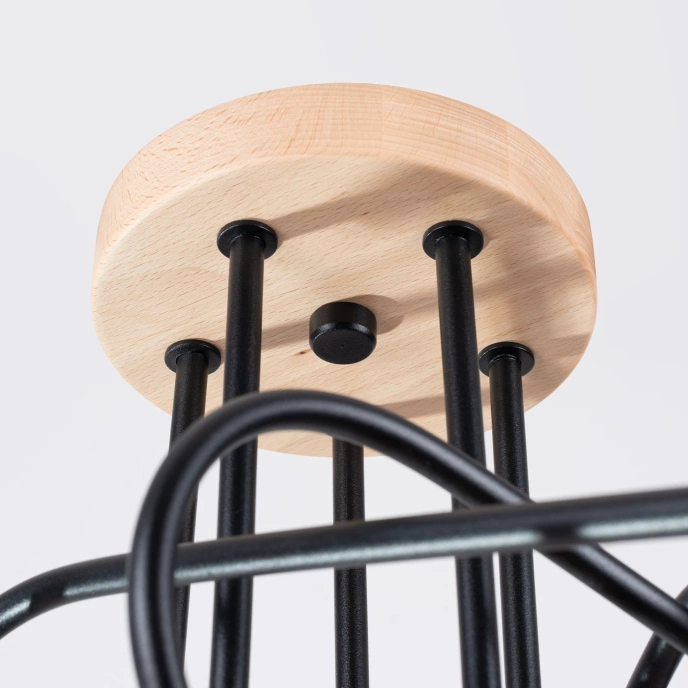 Ljuskrona EMBER 5 svart