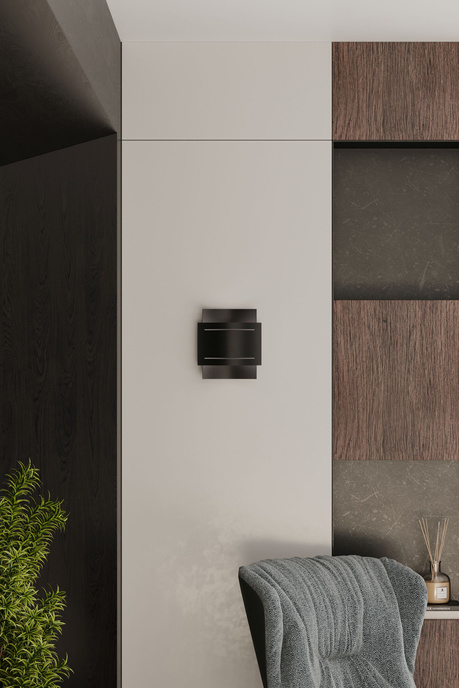 Vägglampa HESTIA svart + 1x LED-glödlampa G9 3000K varm 4,5W 510lm