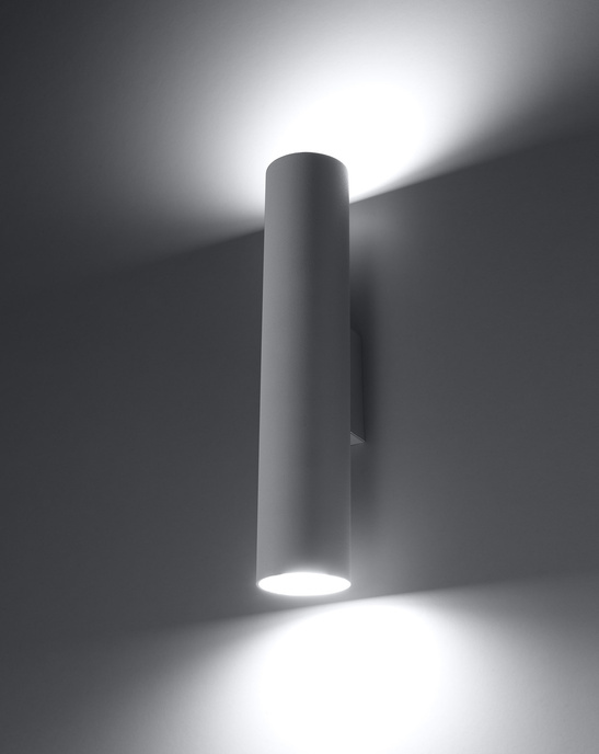 Vägglampa LAGOS 2 vit + 2x LED-lampa GU-10 4000K kall 7W 630lm