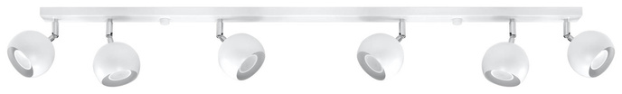 Plafond OCULARE 6L vit +6x LED-lampa GU-10 4000K kall 7W 630lm