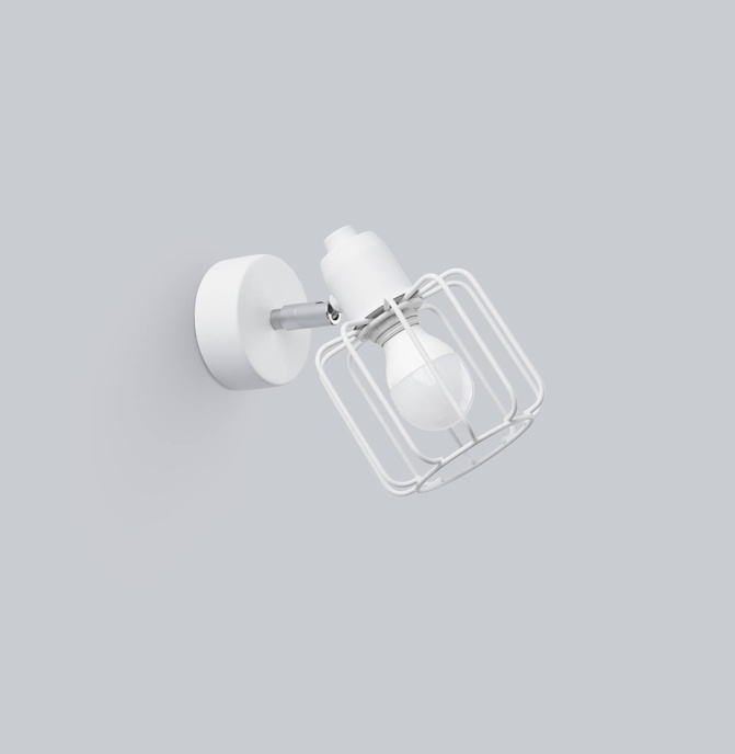 Vägglampa BELUCI 1 vit + 1x LED-lampa E14 4000K Kall 7,5W 680lm
