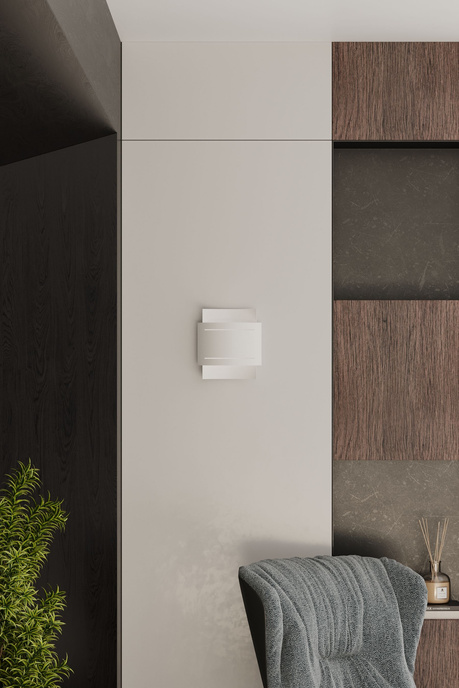 Vägglampa HESTIA vit + 1x LED-glödlampa G9 4000K kall 4,5W 530lm