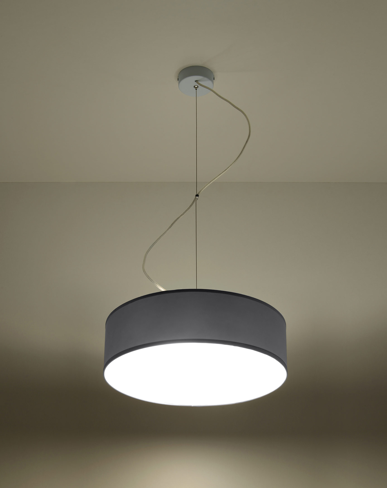 Pendellampa ARENA 35 GREY + 2x LED-lampa E27 4000K Cold 7,5W 650lm