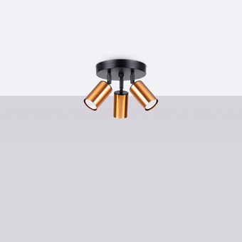 Taklampa WINX 3P svart/cooper