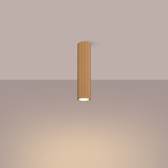 Plafond KARBON 30 guld + 1x LED-lampa GU-10 4000K Cold 7W 530lm