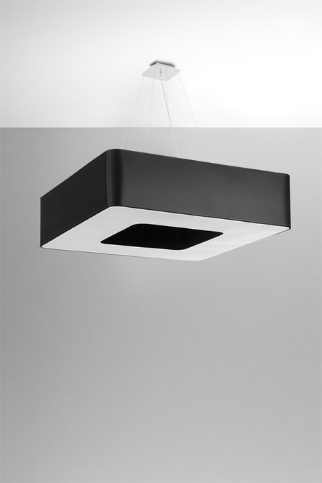 URANO 80 ljuskrona svart + 8x LED-lampa E27 4000K Cold 7,5W 650lm