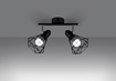 Plafond ARTEMIS 2 svart + 2x LED-lampa E14 3000K varm 7,5W 620lm