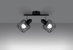 BELUCI 2 plafond svart + 2x LED-lampa E14 4000K Kall 7,5W 680lm