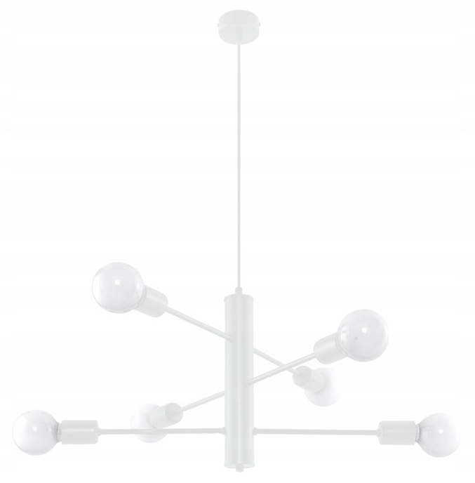 DUOMO 6 ljuskrona vit