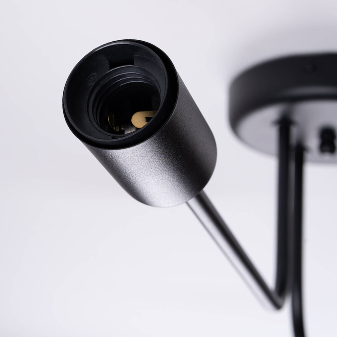 Ljuskrona VECTOR 4 svart + 4X LED-lampa E27 3000K 7W 760lm