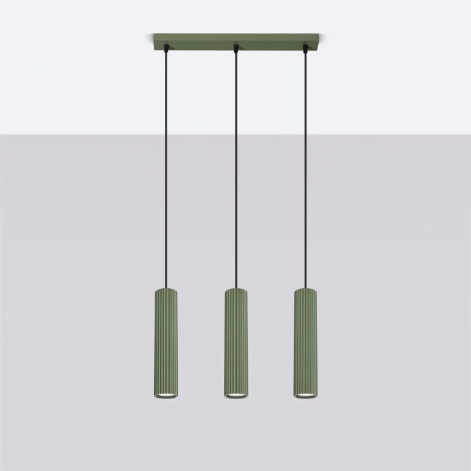 KARBON 3L taklampa olivgrön