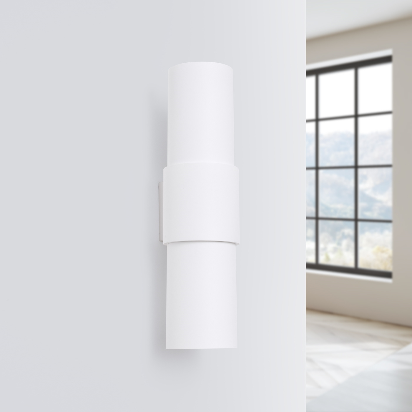 Vägglampa FLASH 2 vit + 2x LED-glödlampa E27 3000K 7W 760lm