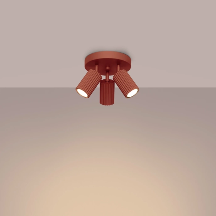 Plafond KARBON 3P ockraröd