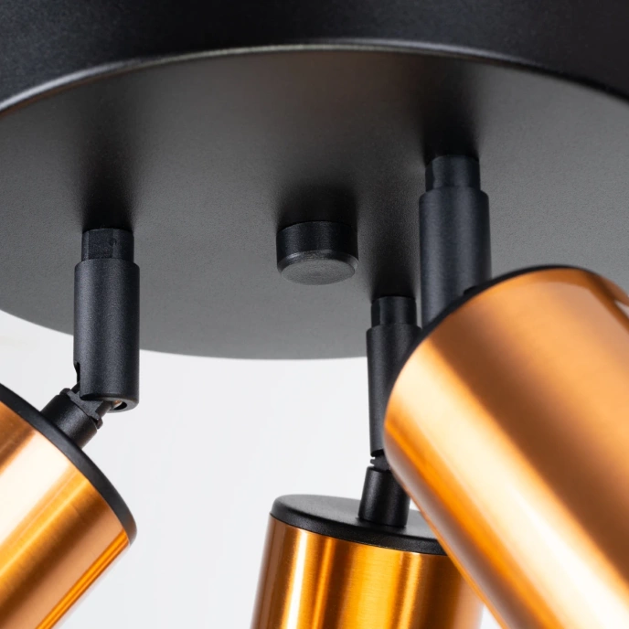 Taklampa WINX 3P svart/cooper