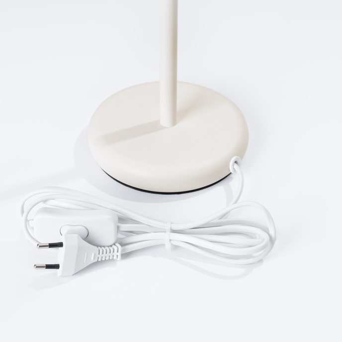 Skrivbordslampa KARBON beige + 1x LED-glödlampa GU-10 4000K Cold 7W 530lm