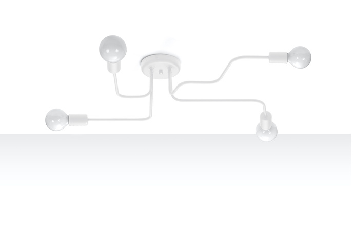 Ljuskrona HECTOR 4 vit + 4x LED-lampa E27 3000K varm 7,5W 620lm