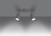 Plafond LEMMI 2 vit + 2x LED-lampa GU-10 3000K varm 7W 510lm