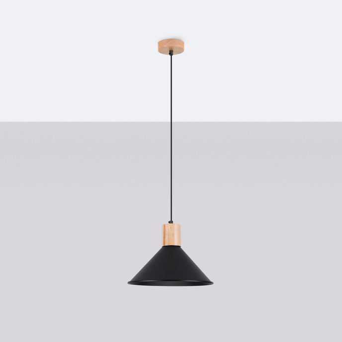 JAGA taklampa svart + 1x LED-lampa E27 4000K Cold 7,5W 690lm