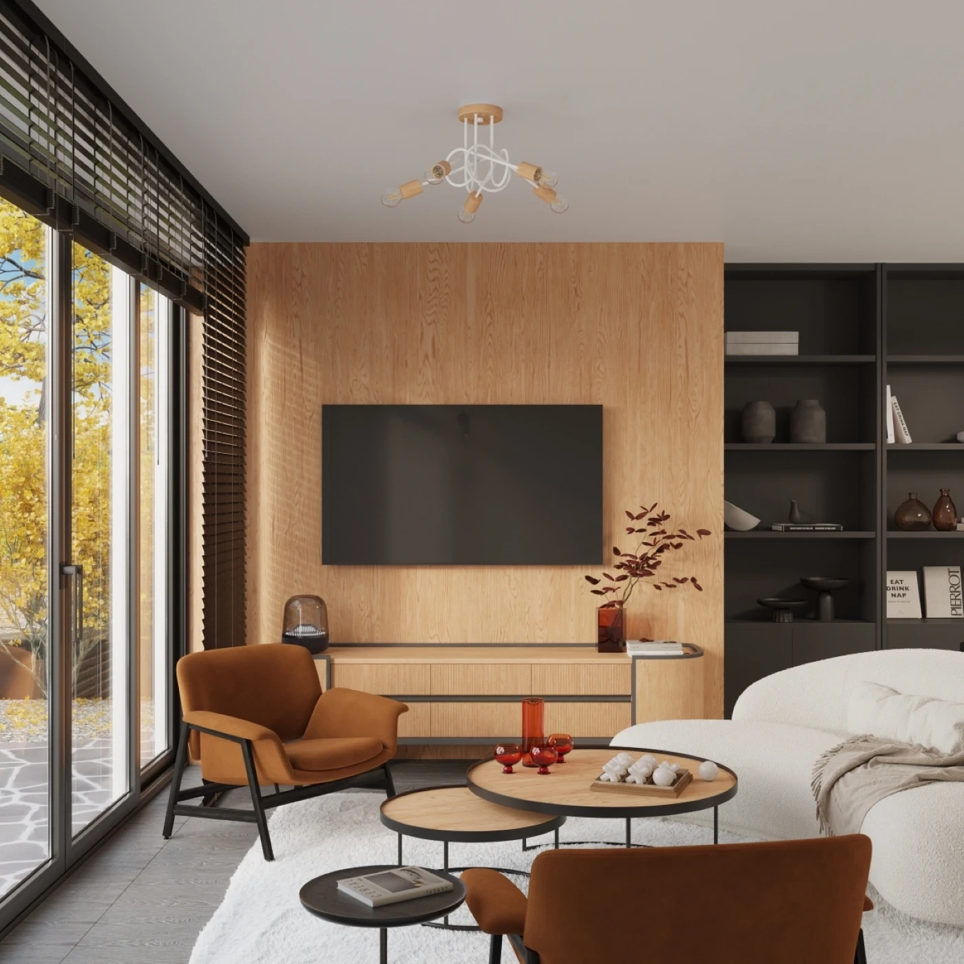 Ljuskrona EMBER 3 vit