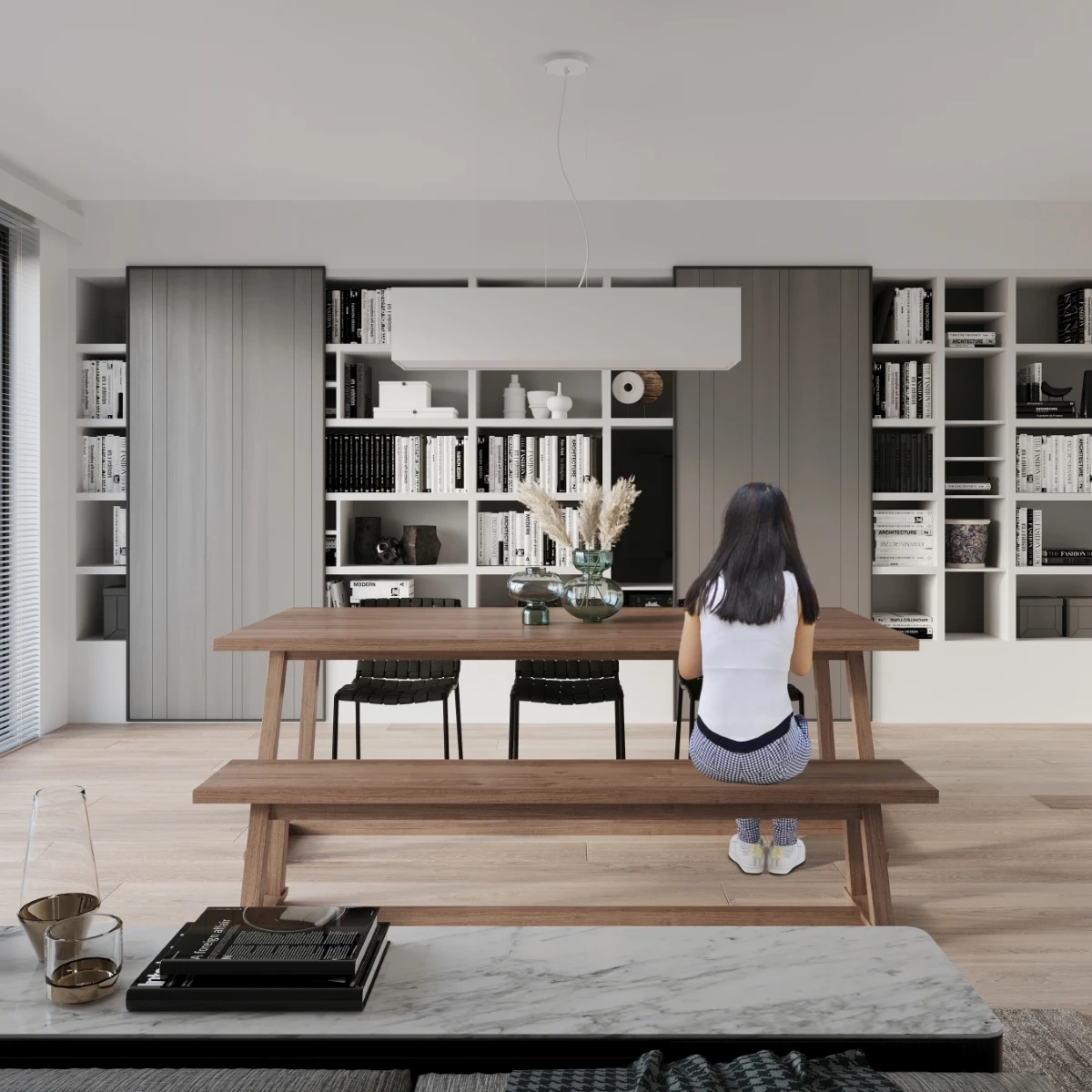 Ljuskrona SANTA 120 vit