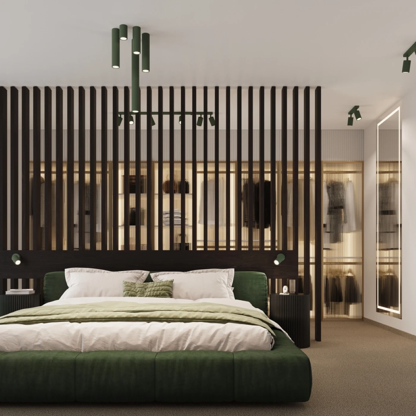 Plafond KARBON 20 olivgrön