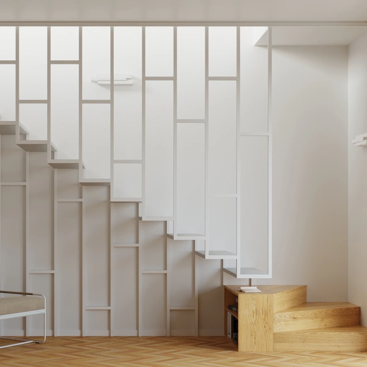 Vägglampa FROST vit