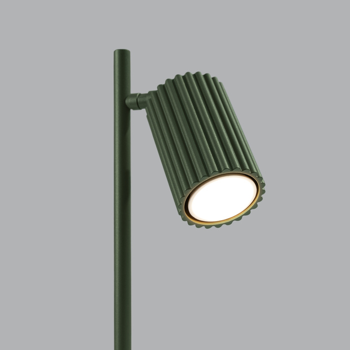 Skrivbordslampa KARBON grön oliv + 1x LED-lampa GU-10 3000K varm 7W 510lm
